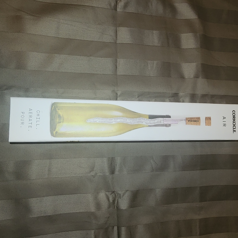 Corkcicle Air Wine Chiller with White and Gold Design